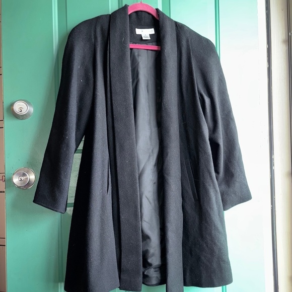 Preston & York stunning black medium wool coat - Picture 1 of 7